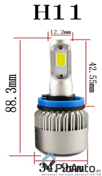 DEGUANG 01043RA Светодиодная лампа в головной свет H11 S2 COB