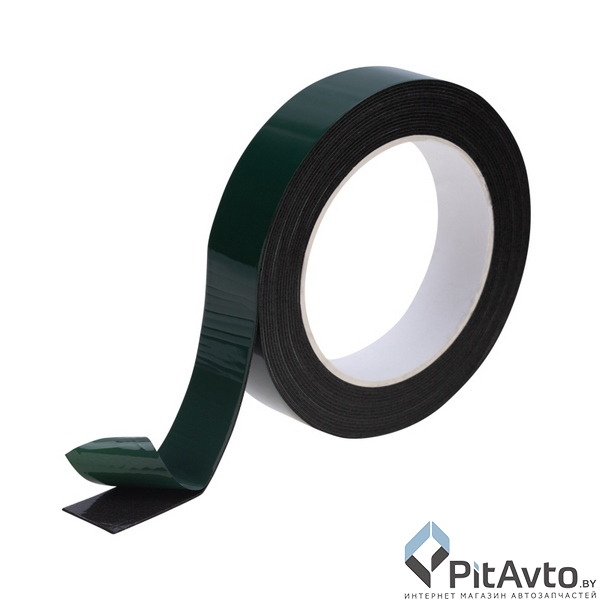 Скотч двухсторонний REXANT 25мм х 5м черный / 096125