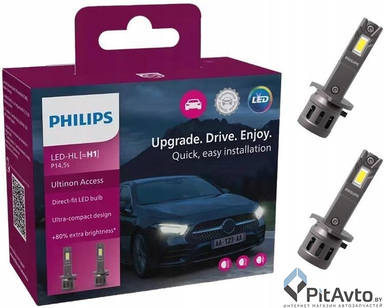 Комплект ламп светодиодных PHILIPS H1 LED Ultinon Access