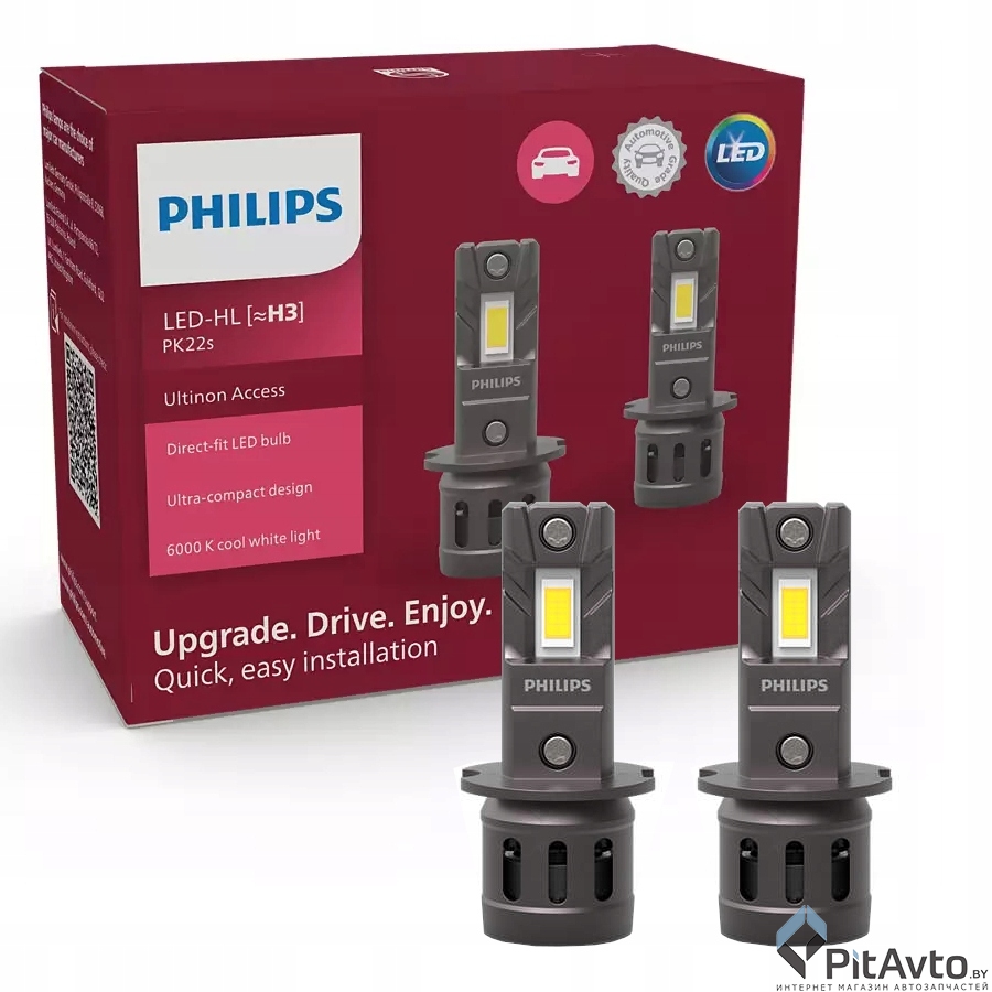 Комплект ламп светодиодных PHILIPS H3 LED Ultinon Access