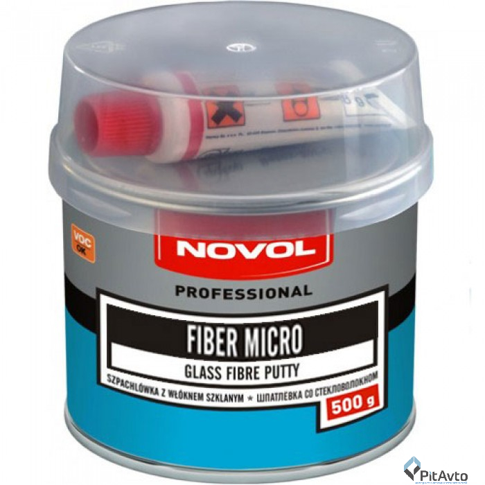 NOVOL 1231 FIBER MICRO шпатлёвка со стекловолокном 0,5 кг