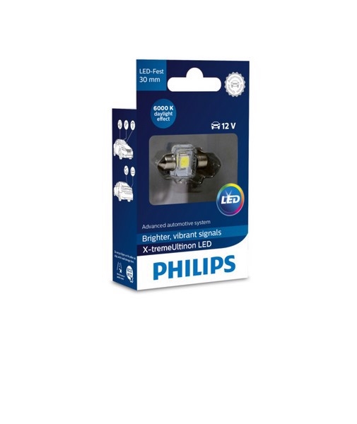 Лампа PHILIPS Festoon X-tremeVision LED T10.5x30 6000K