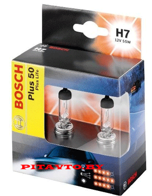 Автолампа  H7   упак.2шт Plus 50 Extralife