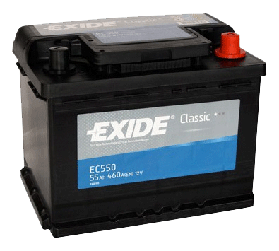Аккумулятор Exide Classic, 55 А/ч, 460 А, EC550, (R+)