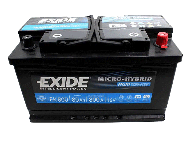 Аккумулятор Exide AGM 80Ah 800A (R+) EK800