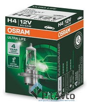 Лампа галогенная H4, OSRAM, 64193ULT, ULTRA LIFE