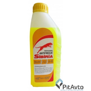 Антифриз SIBIRIA 800263 1кг G11 готовый желтый