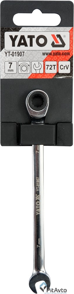 Ключ комбинированный с трещоткой YATO 7мм