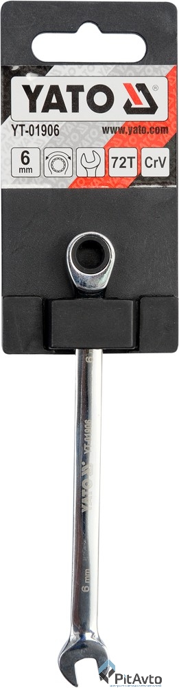 Ключ комбинированный с трещоткой YATO 6мм