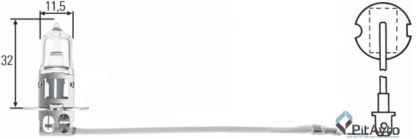 Лампа галогенная H3  Blue Light