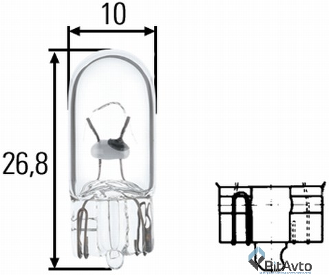 Комплект ламп накаливания блистер 2шт W5W 12V  Blue Light