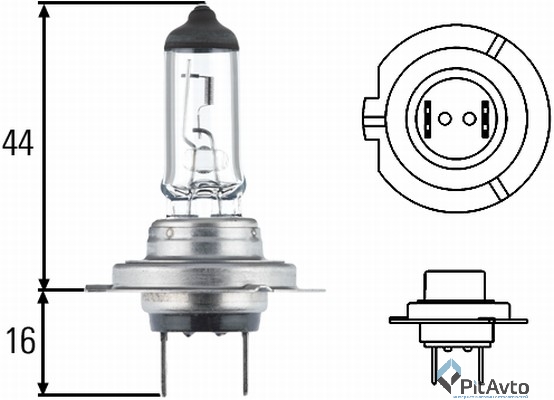 Комплект галогенных ламп блистер 2шт H7  Halogen +50%