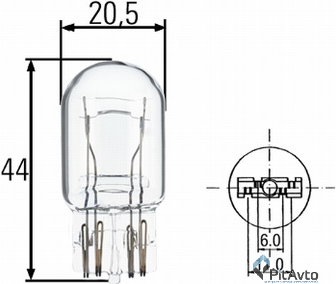 Лампа накаливания  W21/5W 12V  Standard
