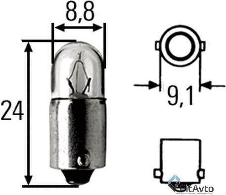 Лампа накаливания  12V 2W Standard