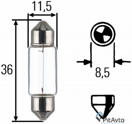 Лампа накаливания HELLA C5W