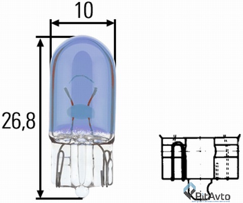Лампа накаливания  W5W 12V  Blue Light