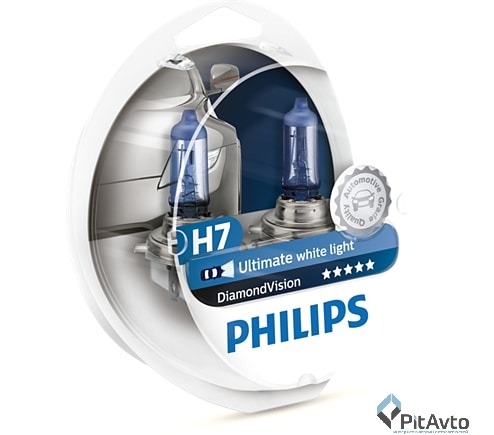 Комплект галогенных ламп 2шт H7  DIAMOND VISION