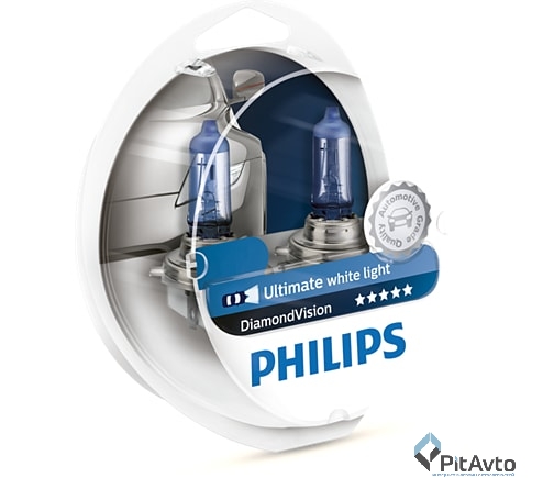 Комплект ламп H1, DIAMOND VISION, PHILIPS, 12258DVS2