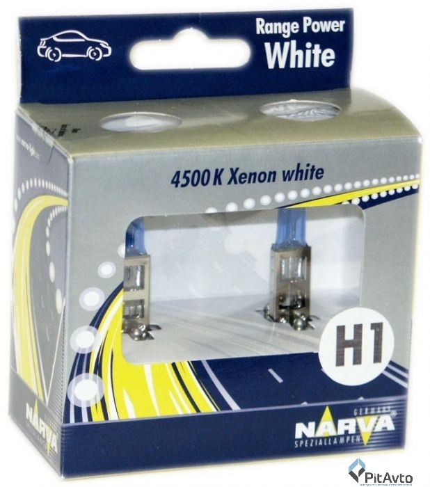 Комплект галогенных ламп 2шт H1  RANGE POWER WHITE