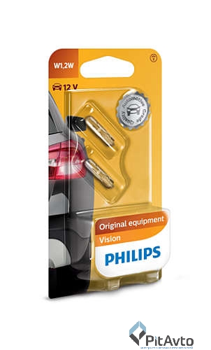 Комплект ламп накаливания PHILIPS  W1,2W