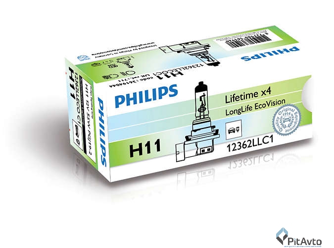 Лампа галогенная PHILIPS H11 LONGLIFE