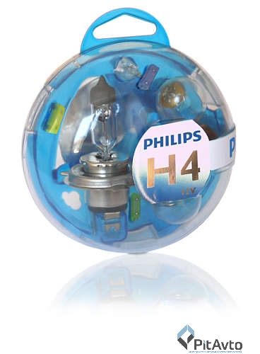Комплект ламп Essential Box H4, PHILIPS, 55718EBKM