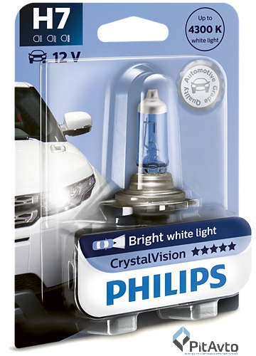 Лампа галогенная PHILIPS H7 CRISTAL VISION
