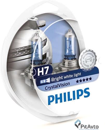 Комплект галогенных ламп  H7 Cristal Vision + 2x W5W