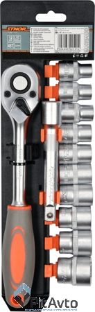 Набор головок с трещоткой STHOR 58633