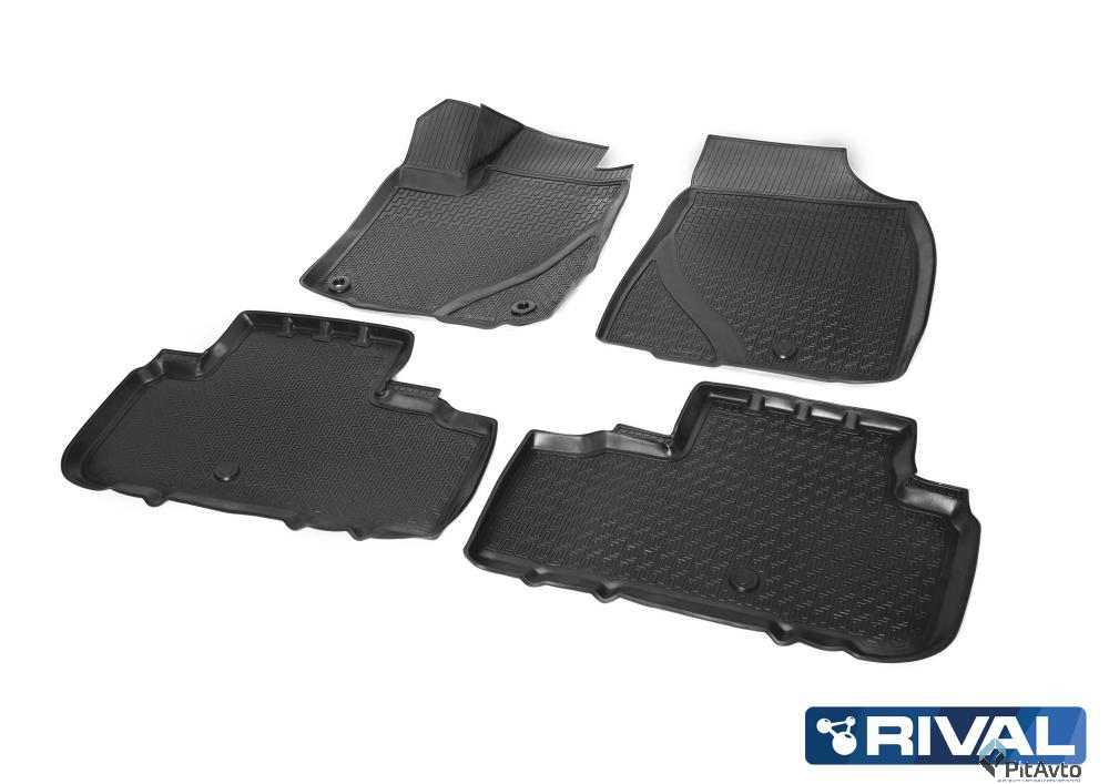 Коврики салона, RIVAL, для Toyota Highlander 3 2013-, 15703001