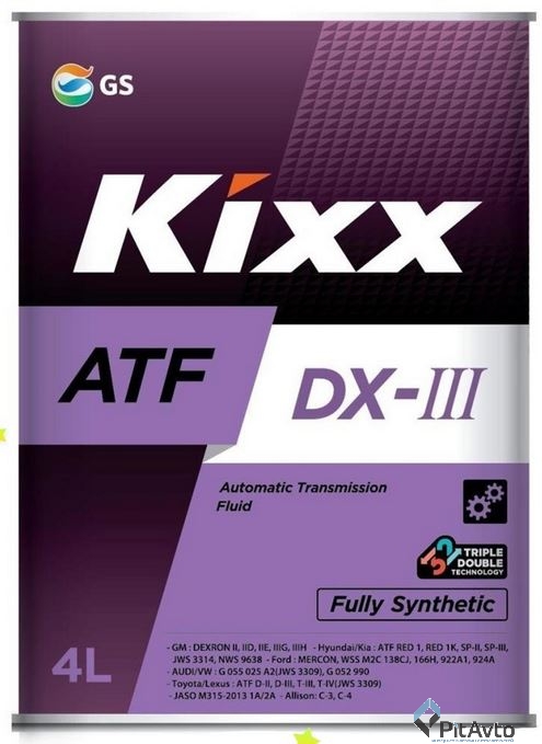 Жидкость гидравлическая KIXX ATF DX-III 4л