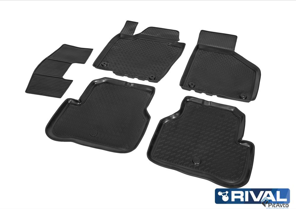 Коврики салона, RIVAL, для Volkswagen Passat B7 2010-, 15803001