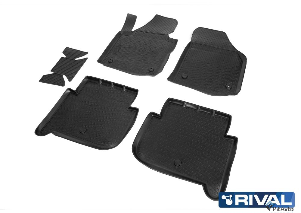 Коврики салона, RIVAL, для Volkswagen Touran 2 2010-, 15806001