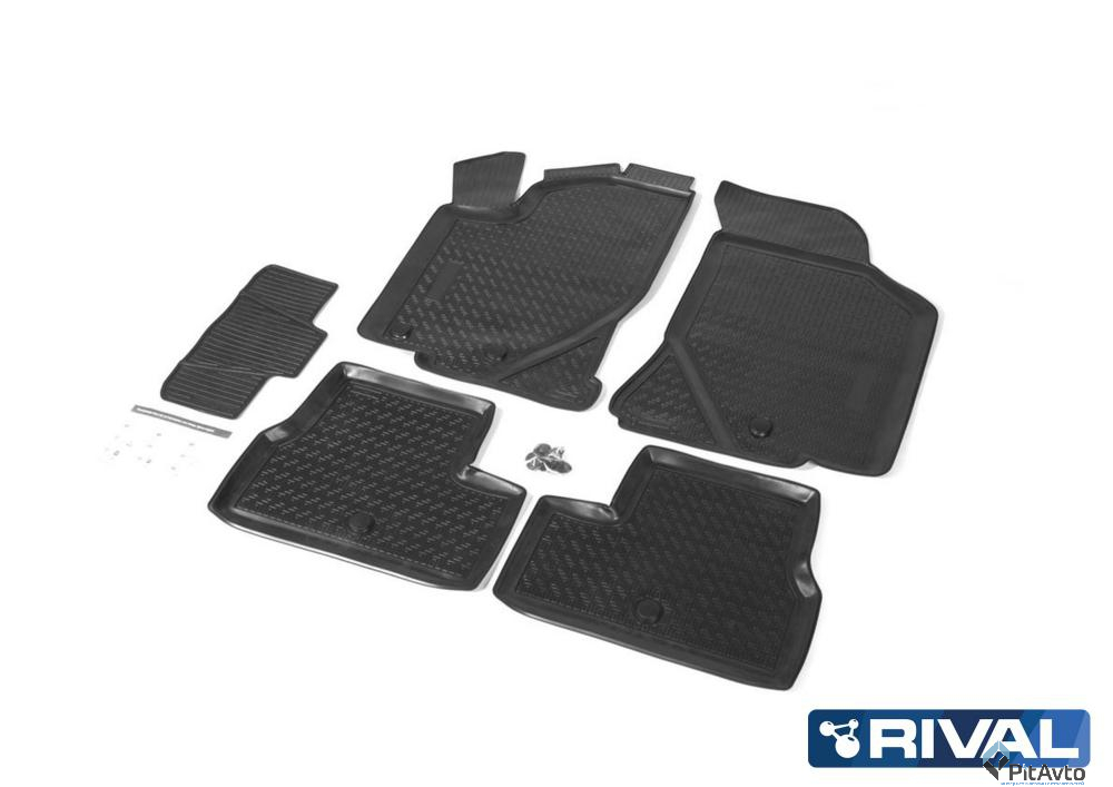 Коврики салона RIVAL Lada Kalina 2004-> 5шт / 16002001