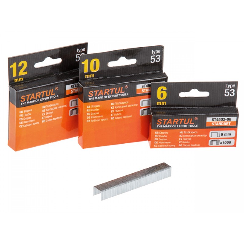 Скобы STARTUL PROFI (ST4520-25) для пневмостеплера