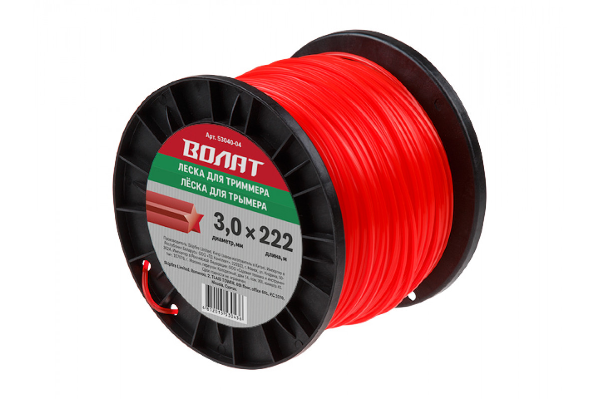 53040-04 Леска ф 3.0 мм х 222 м звездочка ВОЛАТ