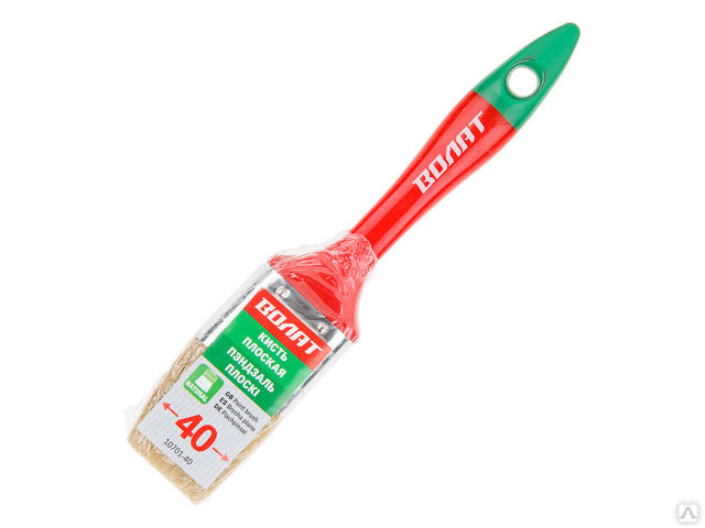 10701-40 Кисть плоская 1.5-40мм ВОЛАТ (флейцевая малярная) 