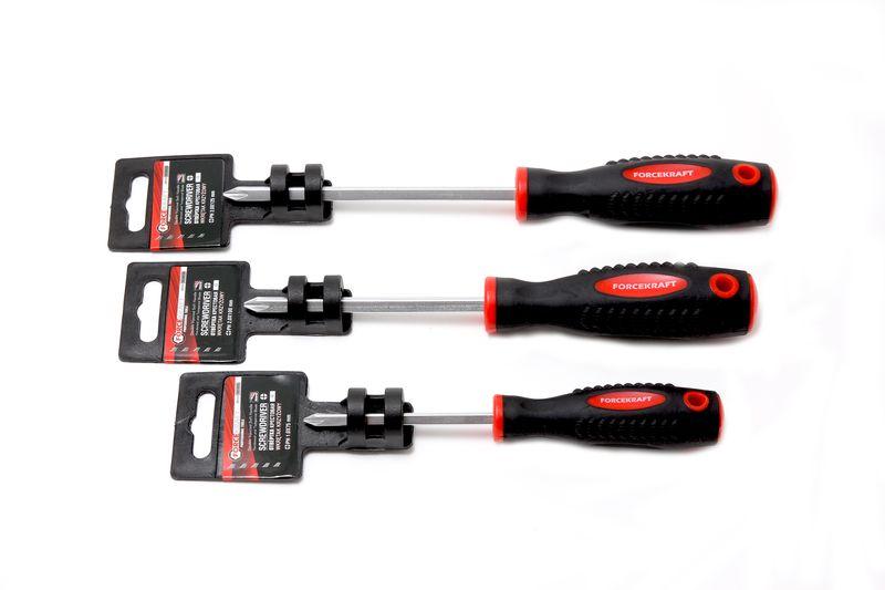 FORCEKRAFT FK-70120125 Отвертка крестовая магнитная Profi S2 PH2.0х125мм. в пластиковом держателе