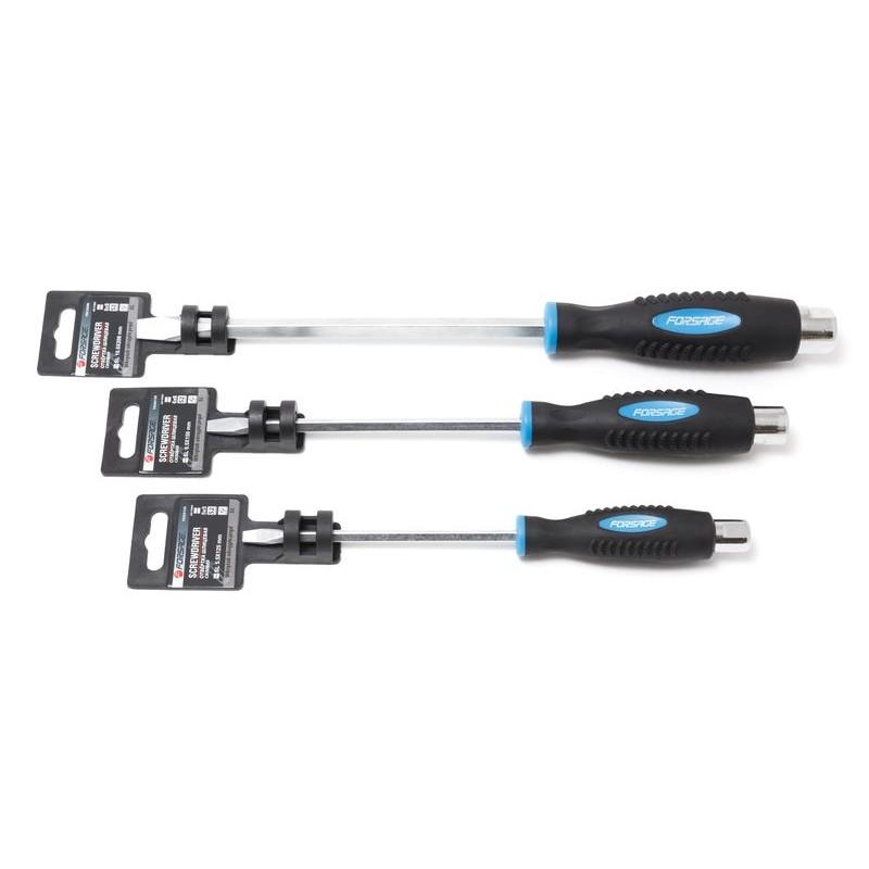 FORCEKRAFT FK-70255075 Отвертка шлицевая силовая магнитная