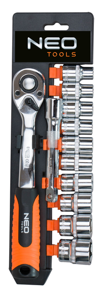 NEO 08-653 набор головок с трещоткой  3/8' 