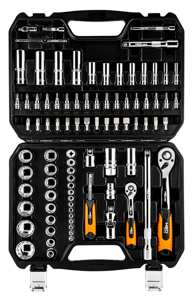 NEO 08-664 набор головок с трещотками  86 шт  1/2'  
