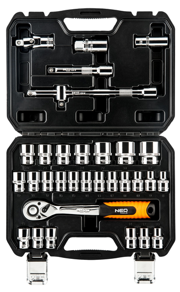 NEO 08-662 набор головок с трещоткой  32 шт  1/2' 