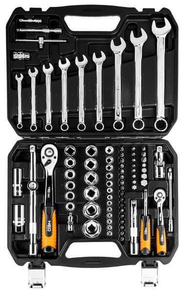 NEO 08-672 набор головок с трещотками и комб ключей  82 шт  