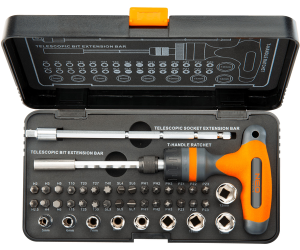 NEO 08-709 набор головок и бит 42 шт