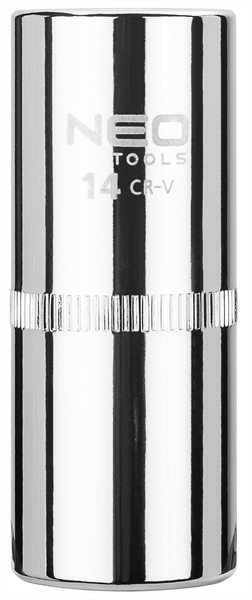 NEO 08-247 головка  6-гран  длинная 1/4'  14 мм  CrV 