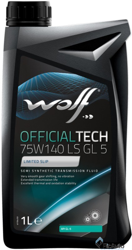 Масло трансмиссионное WOLF OfficialTech 75W-140 LS GL 5 1л
