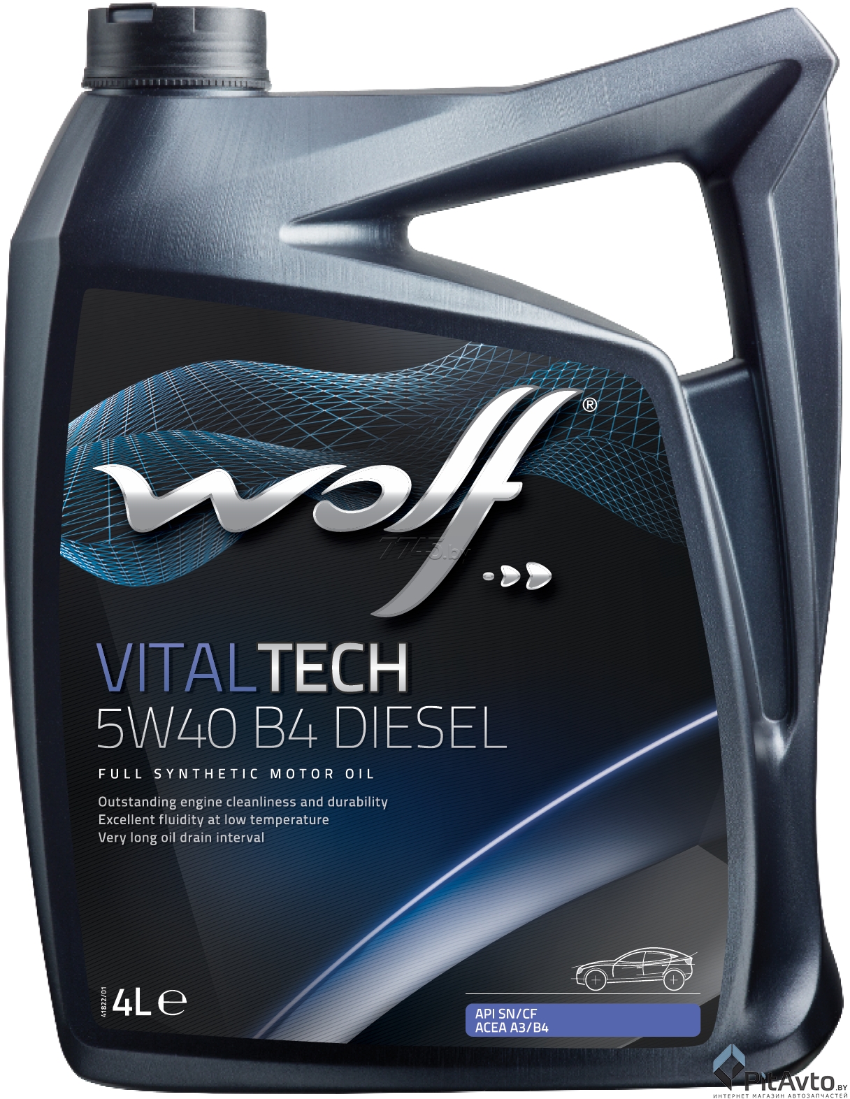 Масло моторное Wolf Vitaltech 5W-40 B4 DIESEL 4л