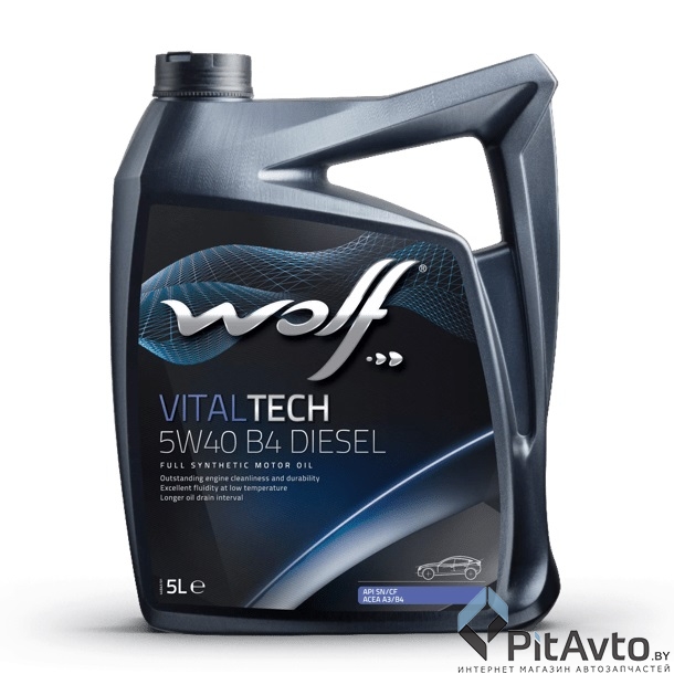 Масло моторное Wolf Vitaltech 5W-40 B4 DIESEL 5л