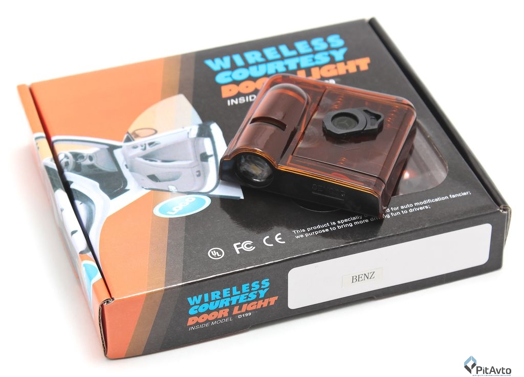 Подсветка логотип на батарейках AUDI (2шт)