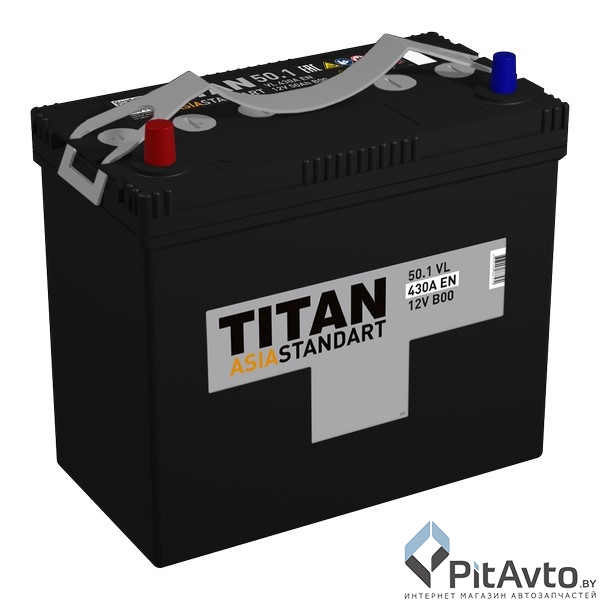 Аккумулятор TITAN ASIA STANDART 50Ah 430A L+